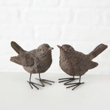 Boltze home beeldje vogel spatz h6cm kunsthars bruin