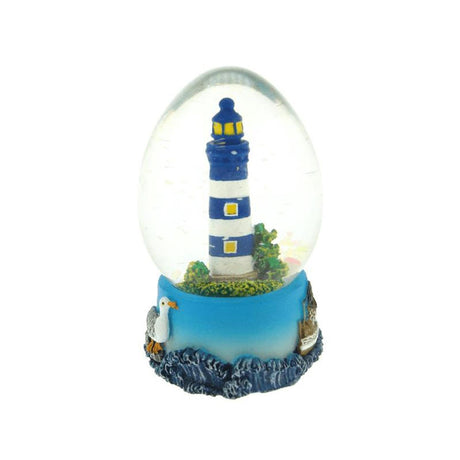 Gerkimex schudbal ovaal vuurtoren blauw 7cm