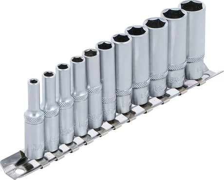 Bgs technic hexagon socket set, deep 1 4 af 4 - 13 mm 11 pcs.