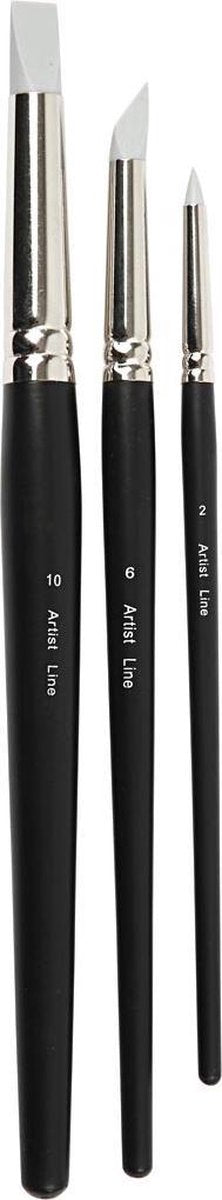 Creativ company artist line, afm 2+6+10 mm, 3 div - spitse penselen