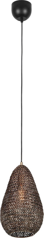 Trio ziva - hanglamp - oud messing - excl. 1x e27 4 w - plafondbevestiging - in hoogte verstelbaar