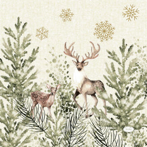 Duni servetten elegant deer 33x33cm 3-laags tissue