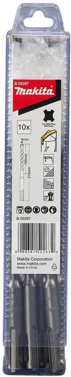 Makita 6 x 210 mm sds-plus betonboor - b2s: - b-59287