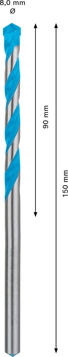 Bosch expert cyl-9 multiconstruction boor 8 x 90 x 150 mm - 26089...