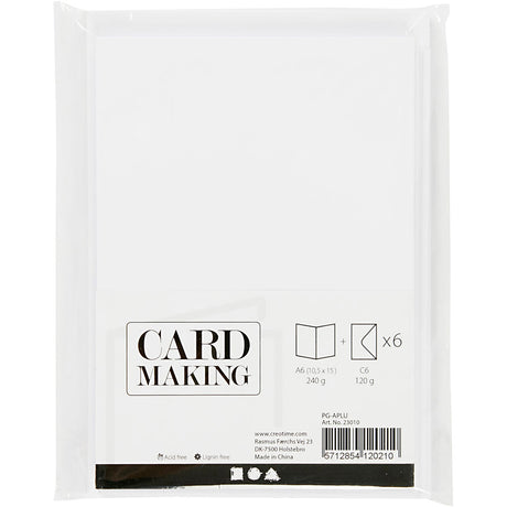Creativ company https: www.cchobby.nl kaarten-en-enveloppen-afmeting-kaart-10-5x15-cm-afmeting-envelop-11-5x16-5-cm-110-230-gr-wit-6-set-1-doos