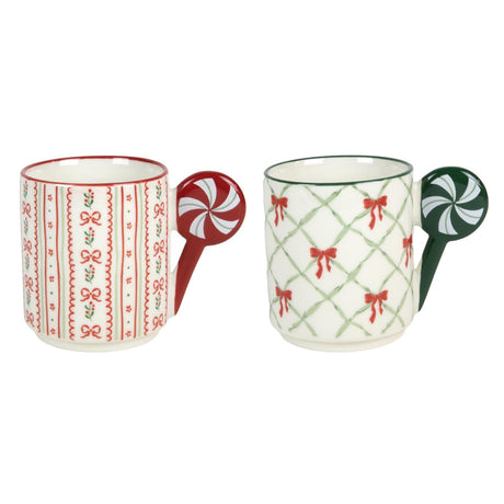Svenska living kerstmok strikken en zuurstok lolly ø6,4x8,8cm 280ml alleen rood verkrijgbaar