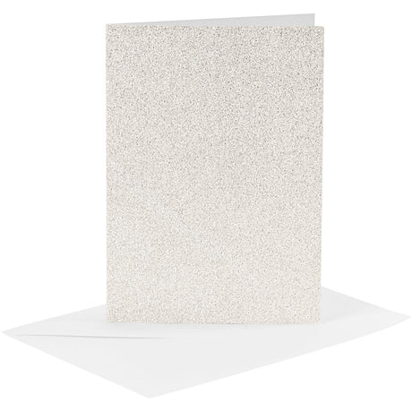 Creativ company https: www.cchobby.nl kaarten-en-enveloppen-afmeting-kaart-10-5x15-cm-afmeting-envelop-11-5x16-5-cm-glitter-120-250-gr-wit-4-set-1-doos