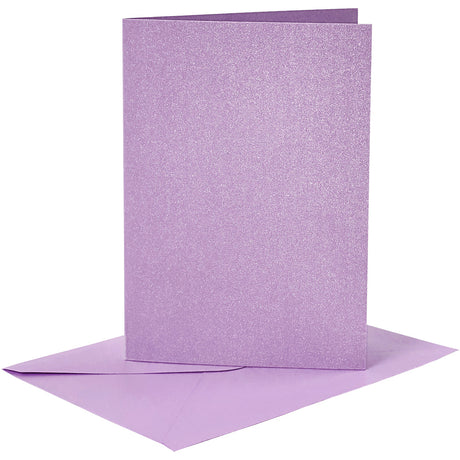 Creativ company http: www.cchobby.nl kaarten-en-enveloppen-afmeting-kaart-10-5x15-cm-afmeting-envelop-11-5x16-5-cm-parelmoer-120-210-gr-paars-4-set-1-doos