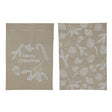 Svenska living geschenkzak kerst jute look witte print 50x70cm