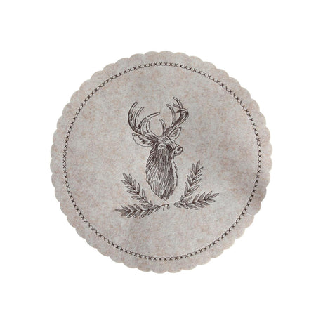 Svenska living placemat rendier vilt beige ø35cm