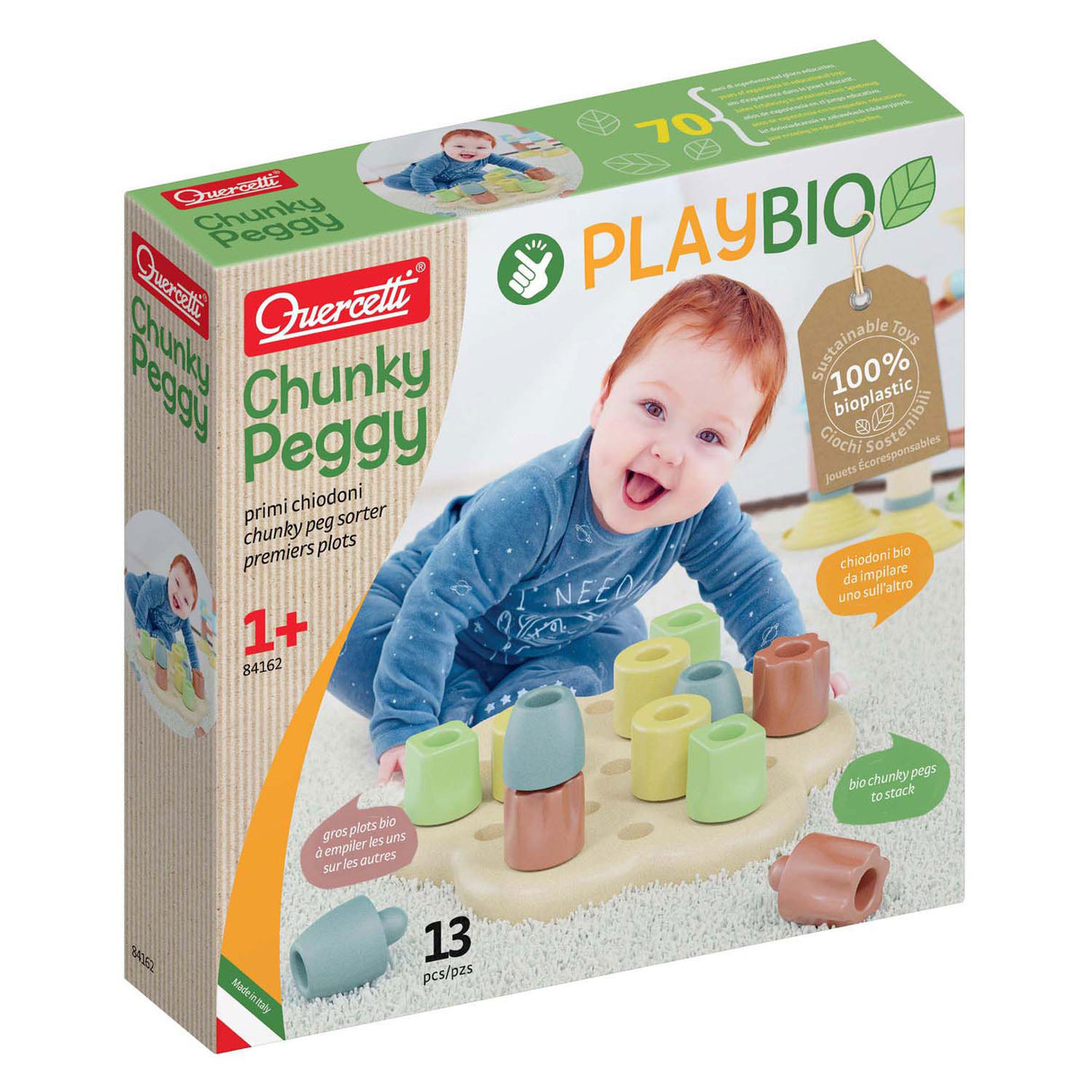 Quercetti Playbio Maxi Insert Pinnen, 13dlg