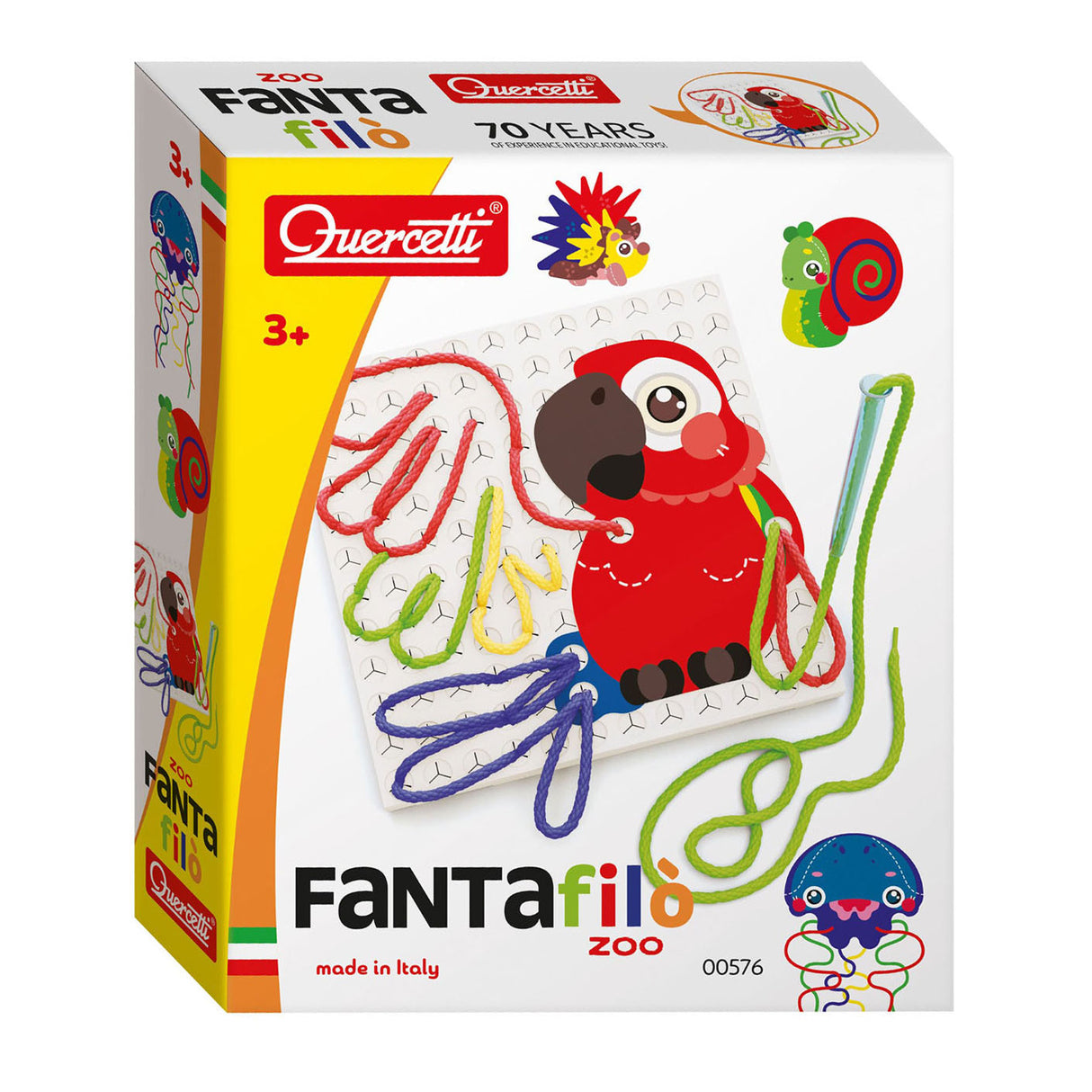 Quercetti Fanta filo Zoo Rijgen Laces, 14dlg.