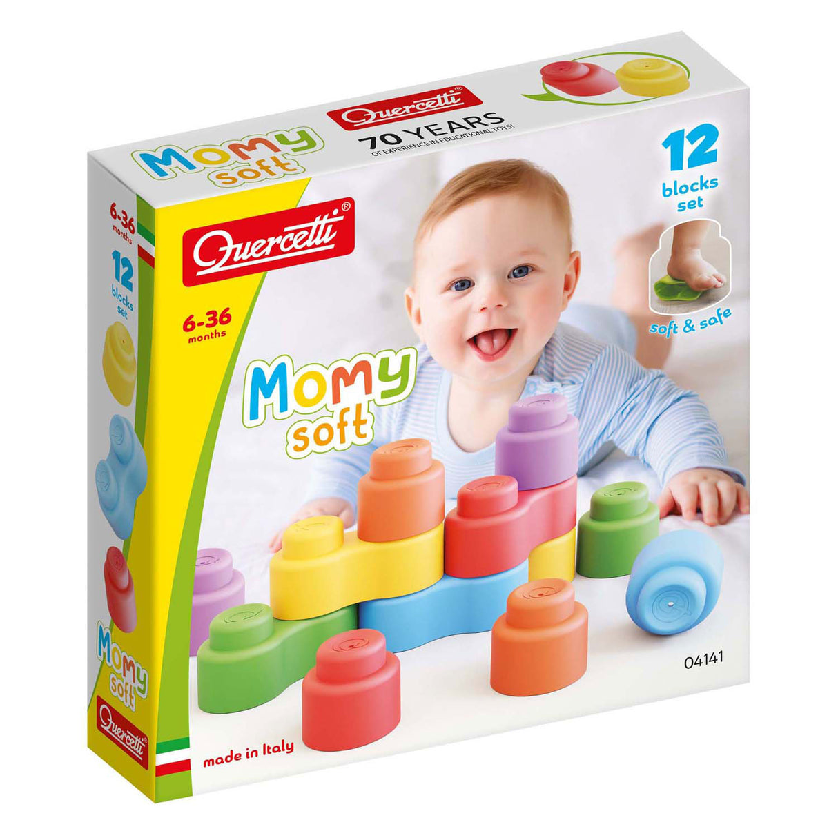 Quercetti Momy Soft Building Blocks, 12dlg.