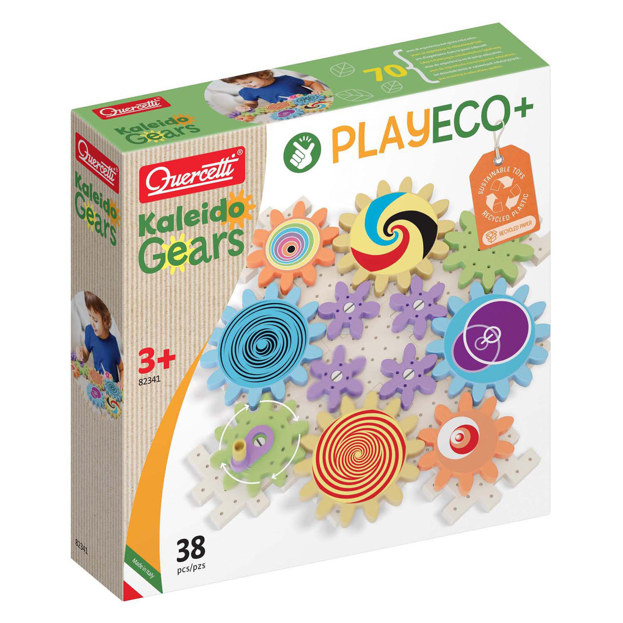 Set di attrezzature per giochi di marcia quercetti kaleido, 38dlg.