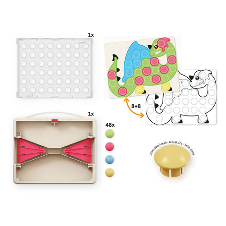 Quercetti play eco+ fantacolor insteek mozaïek junior (58-delig)