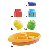 Quercetti momy boot met zachte blokken.