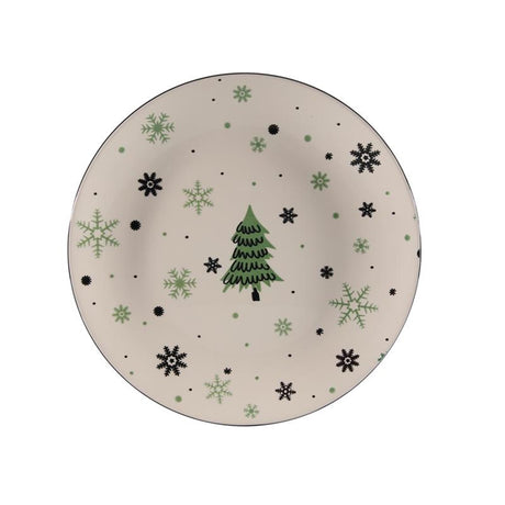 Svenska living bord porselein met kerstboom afbeelding ø26,5cm