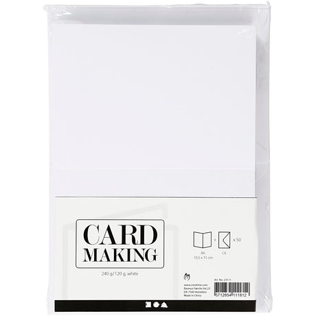 Creativ company https: www.cchobby.nl kaarten-en-enveloppen-afmeting-kaart-10-5x15-cm-afmeting-envelop-11-5x16-5-cm-120-240-wit-50-set-1-doos