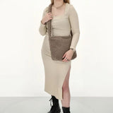 Beagles navarra schoudertas - 016 taupe 24x33x9cm