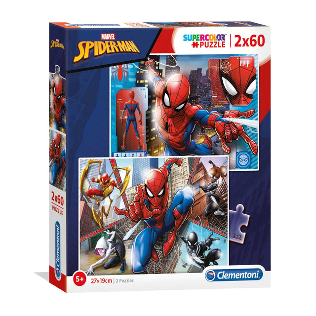 Clementoni puzzel spiderman, 2x60st.