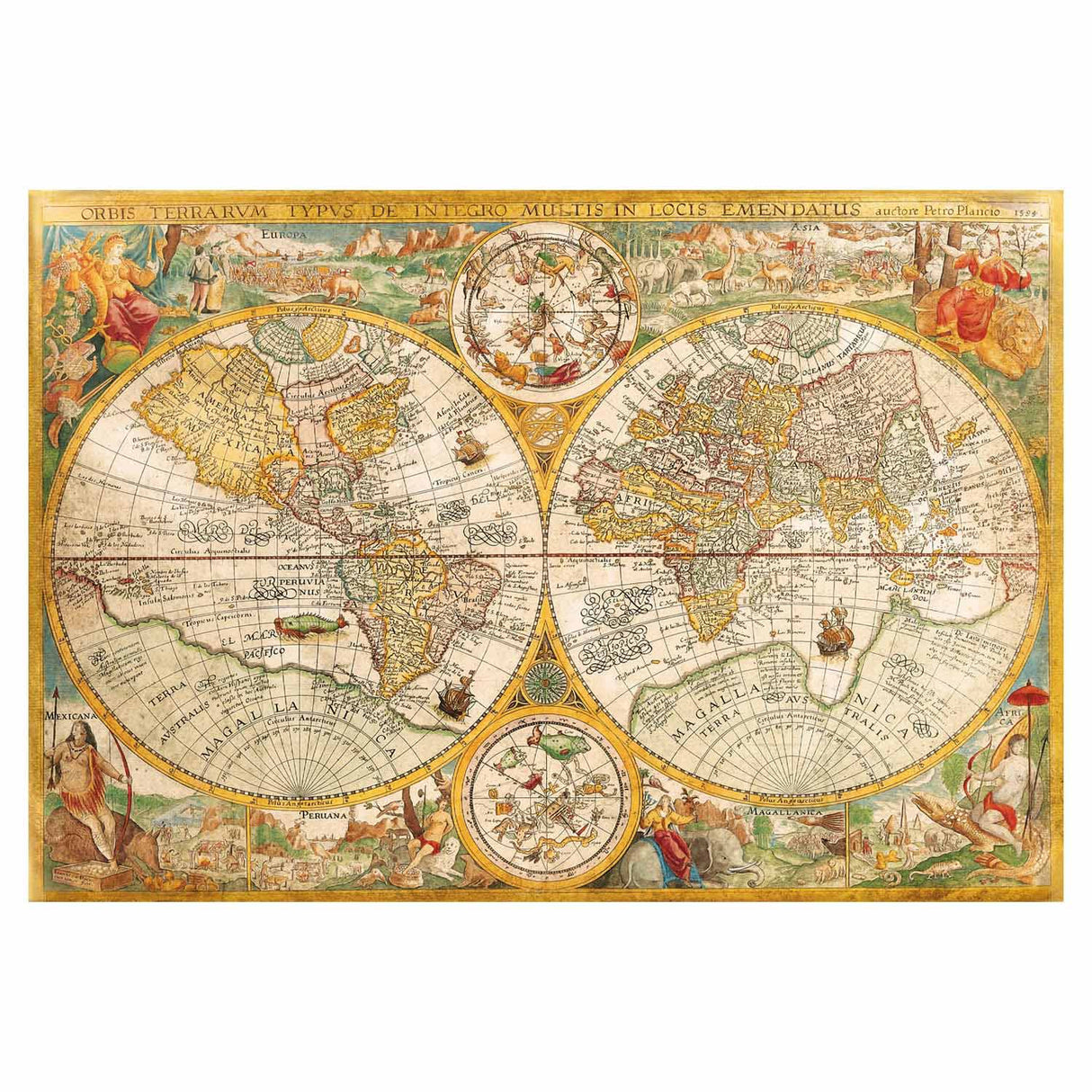 Clementoni Puzzle Antique World Map, 2000st.