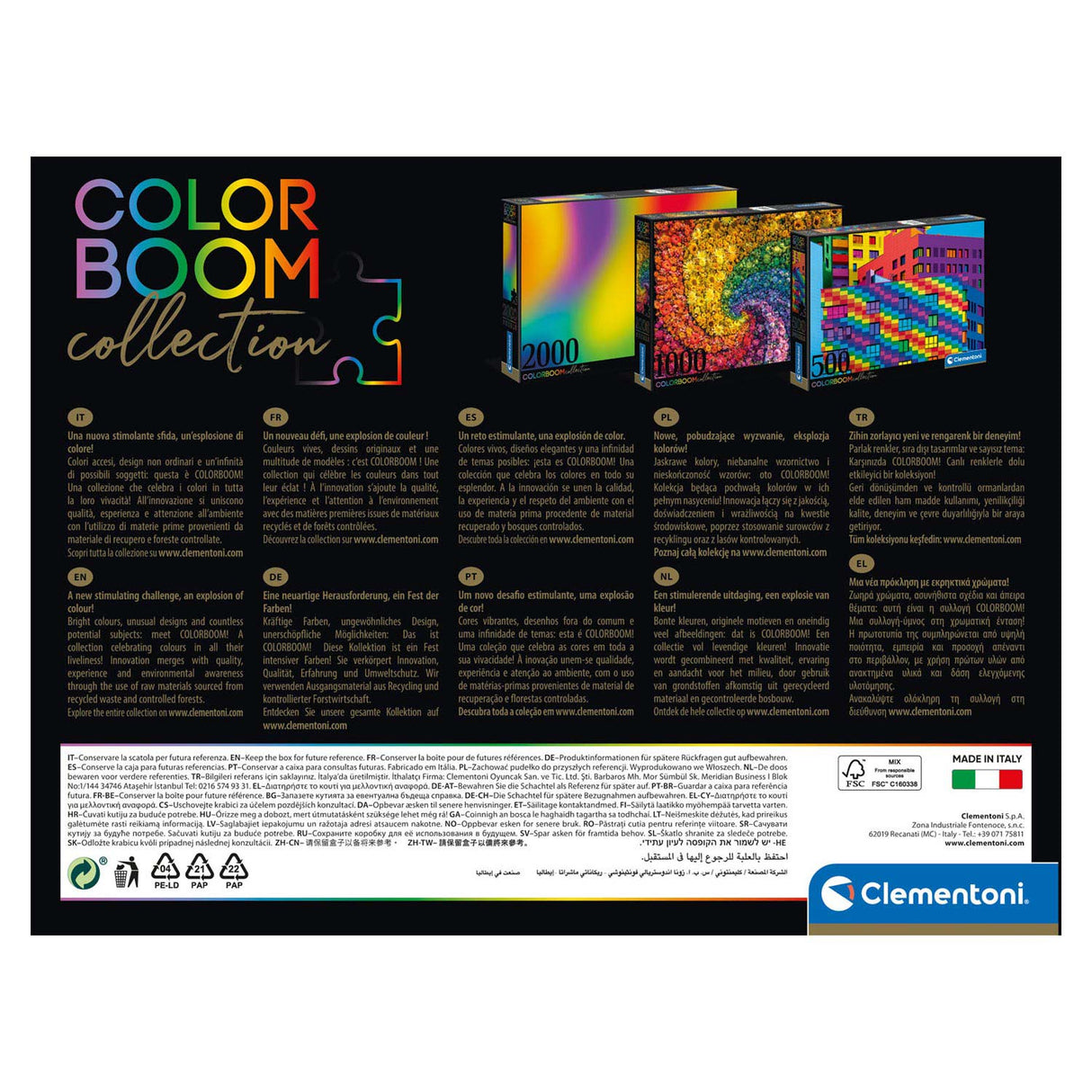 Clementoni Colorboom Puzzle Marbles, 1000 °.