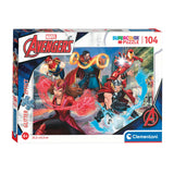 Clementoni glitter puzzel the avengers, 104st.