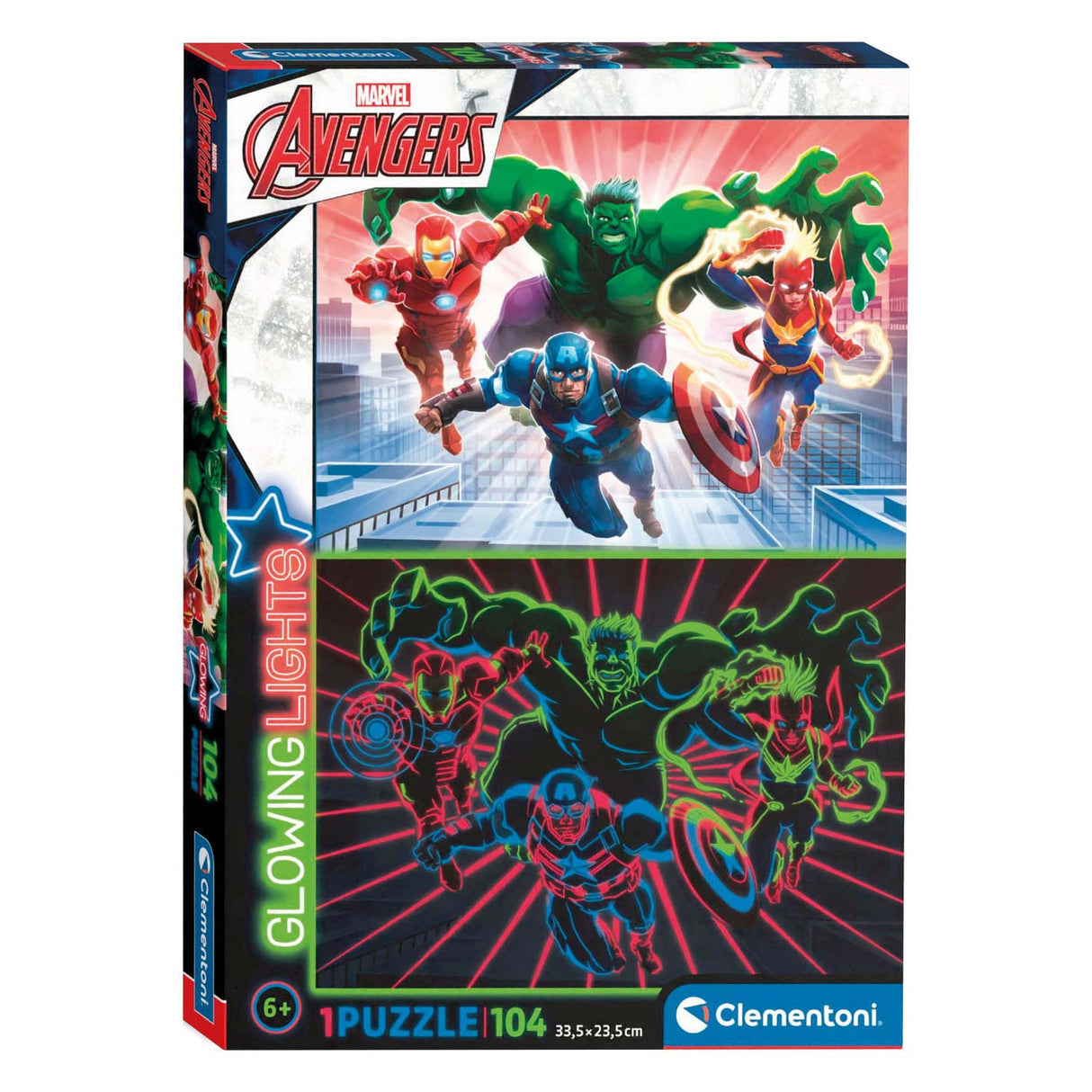 Clementoni Glow in the Dark Puzzle Avengers, 104st.