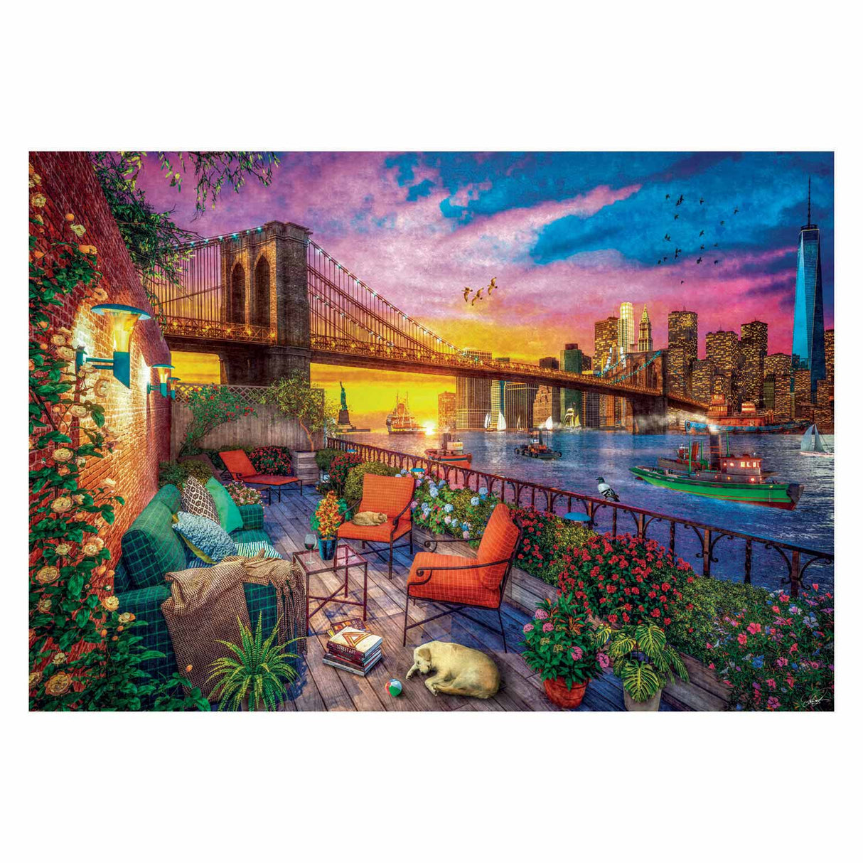 Clementoni Puzzle Manhattan Balkon Sonnenuntergang, 3000st.