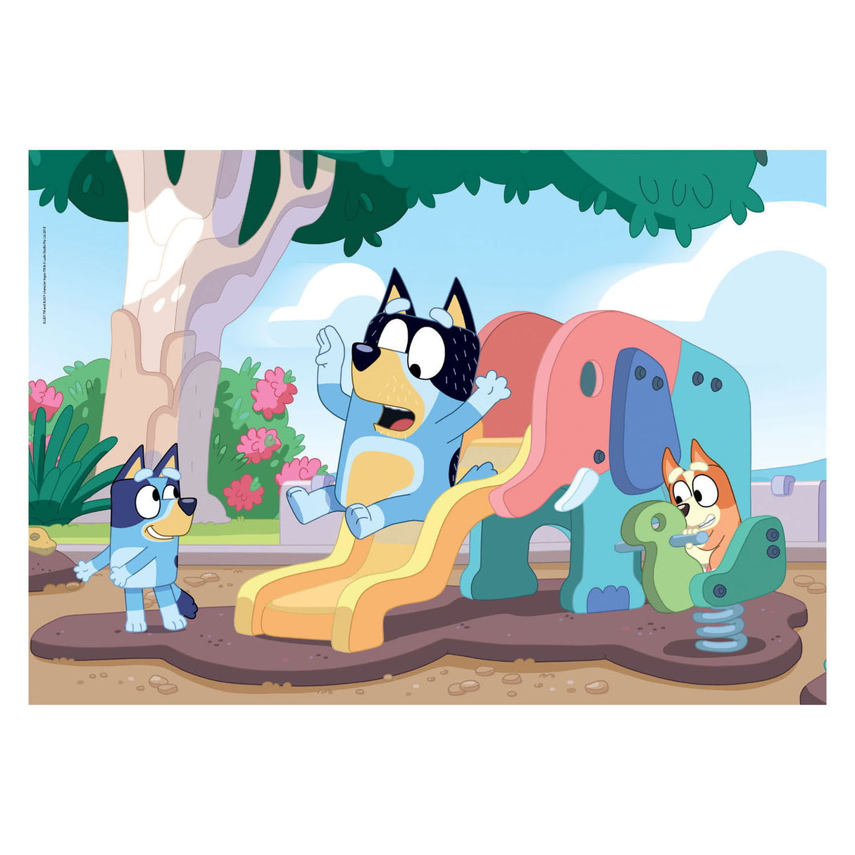 Clementoni Jigsaw Puzzle Bluey On the Slide, 104t.