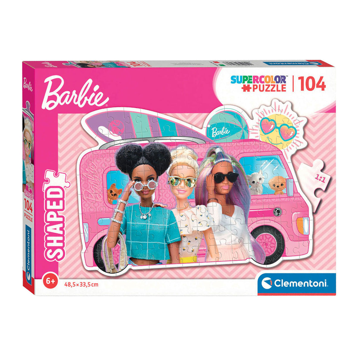 Clementoni Jigsaw Puzzle Super Color - Barbie Surfbus, 104st.