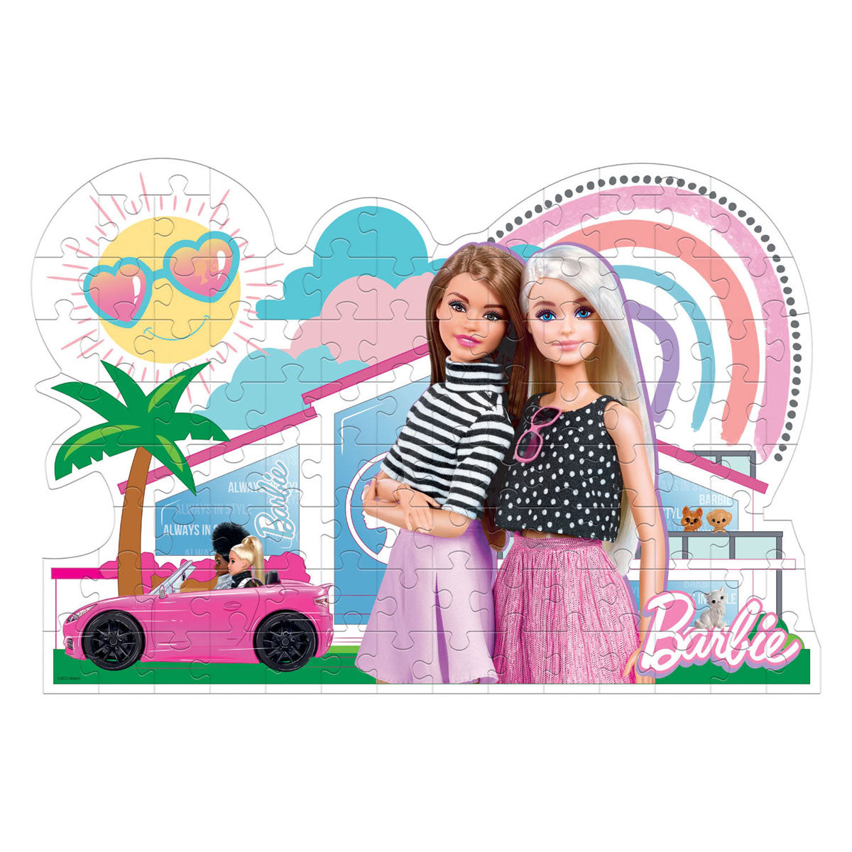 Clementoni Jigsaw Puzzle Super Color - Barbie Pink Auto, 104st.