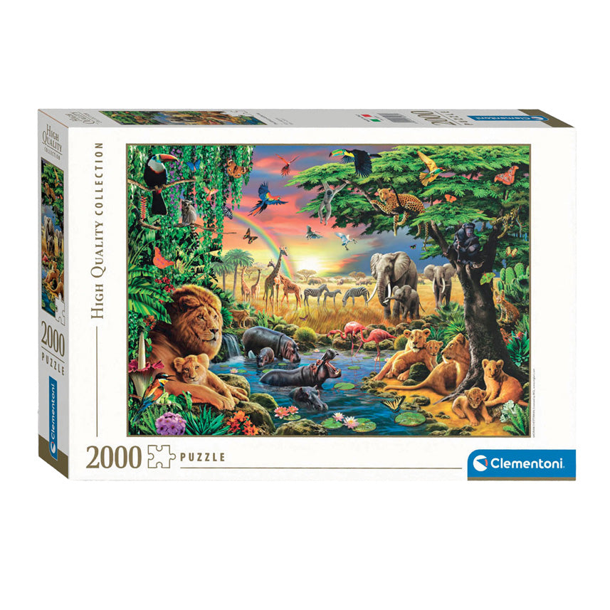 Clementoni Jigsaw Puzzle Die afrikanische Versammlung, 2000st.