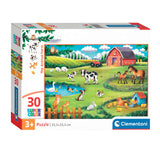 Clementoni Puzzle Jigsaw Super Color the Animal Farm, 30e.