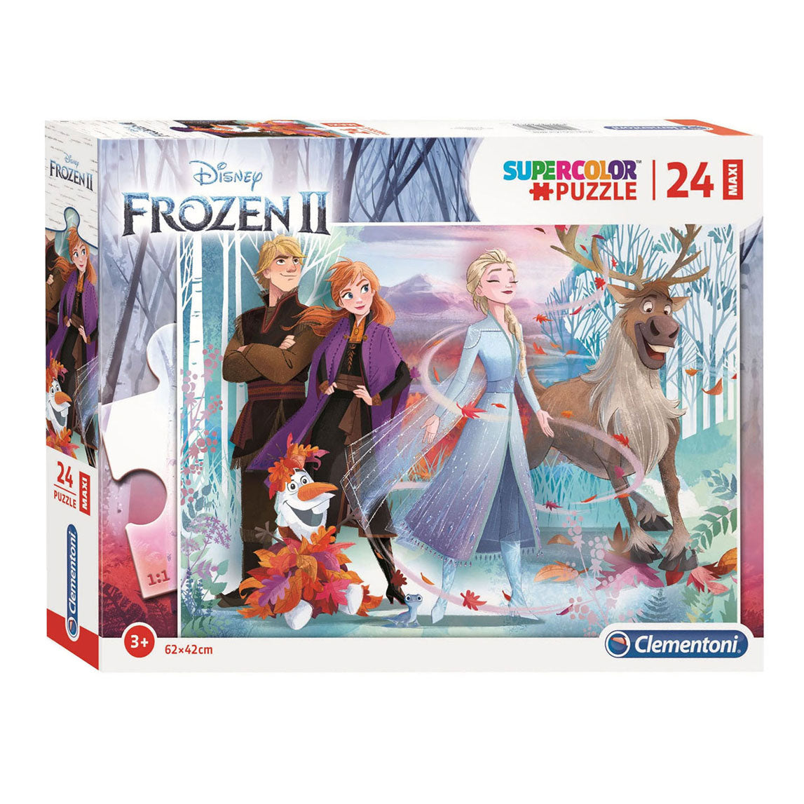 Clementoni legpuzzel super color maxi frozen ii, 24st.