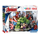 Clementoni legpuzzel super color maxi the avengers, 104st.