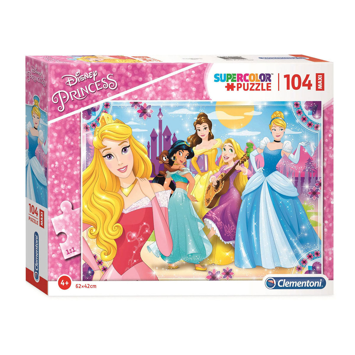 Clementoni puzzle puzzle super color maxi principessa, 104st.