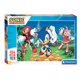 Clementoni legpuzzel super color maxi sonic, 104st.