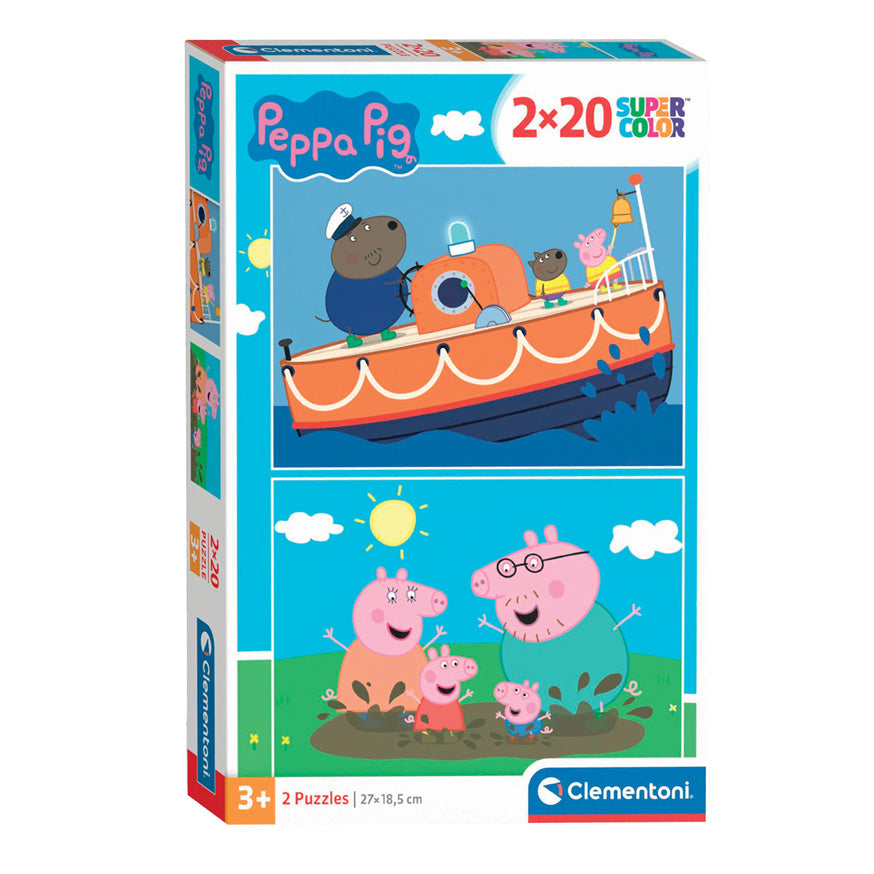 Clementi Jigsaw Puzzle Super Color Peppa Pig, 2x20st.