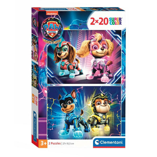 Clementoni legpuzzel super color paw patrol, 2x20st.