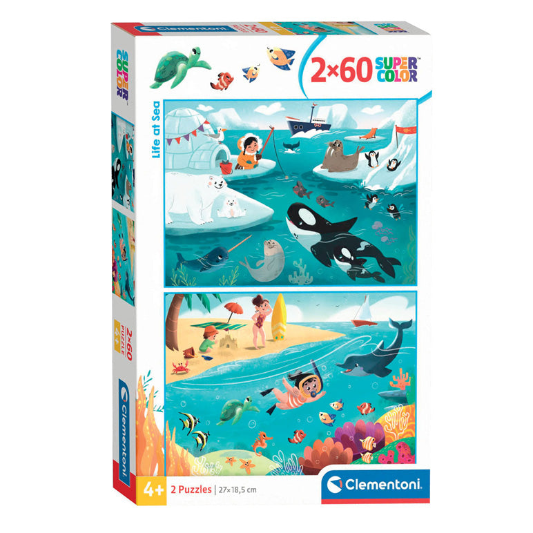 Cleemontoni jigsaw Puzzel Super Faarfliewen um Mier, 2x60st.