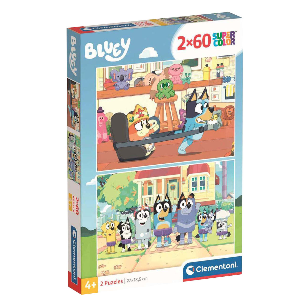 Clementoni jigsaw puzzle Super Color Bluey, 2x60st.