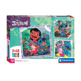 Clementoni legpuzzel super color vierkant stitch, 3x48st.