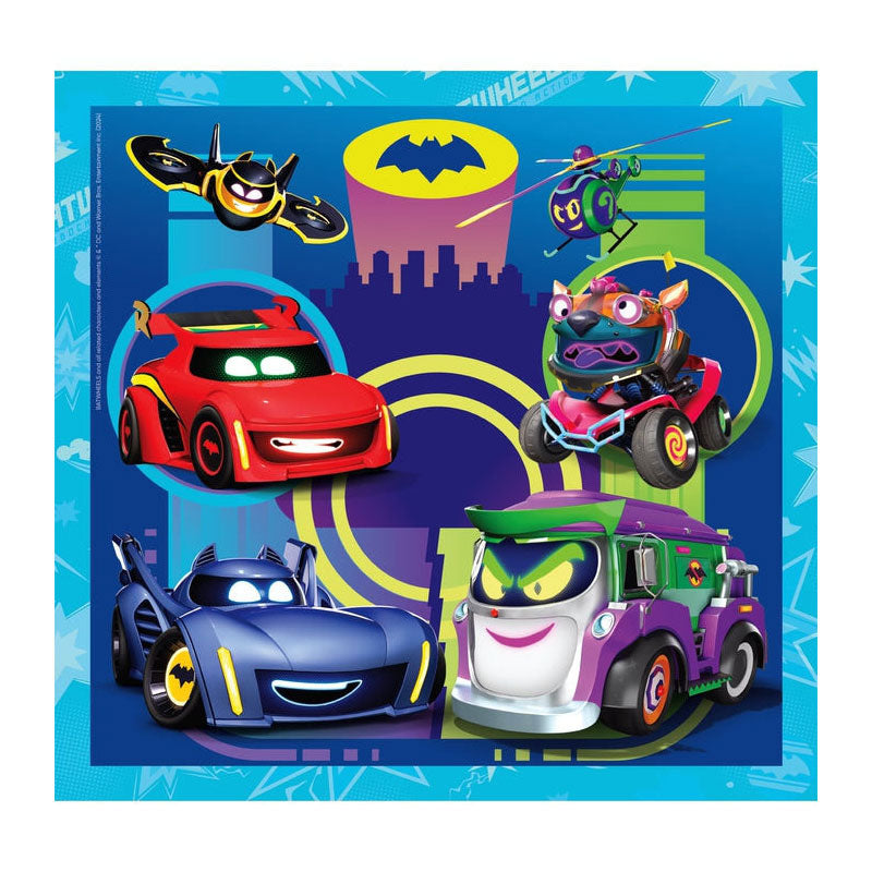 Puzzle clementoni puzzle Super Color Square Batwheels, 3x48st.