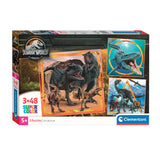 legpuzzel super color vierkant jurassic world, 3x48st.