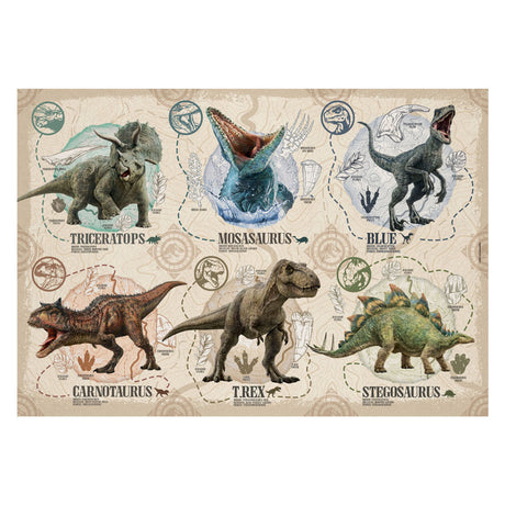 Clementoni legpuzzel super color jurassic world, 104st.