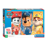 Clementoni legpuzzel super color paw patrol close up, 104st.