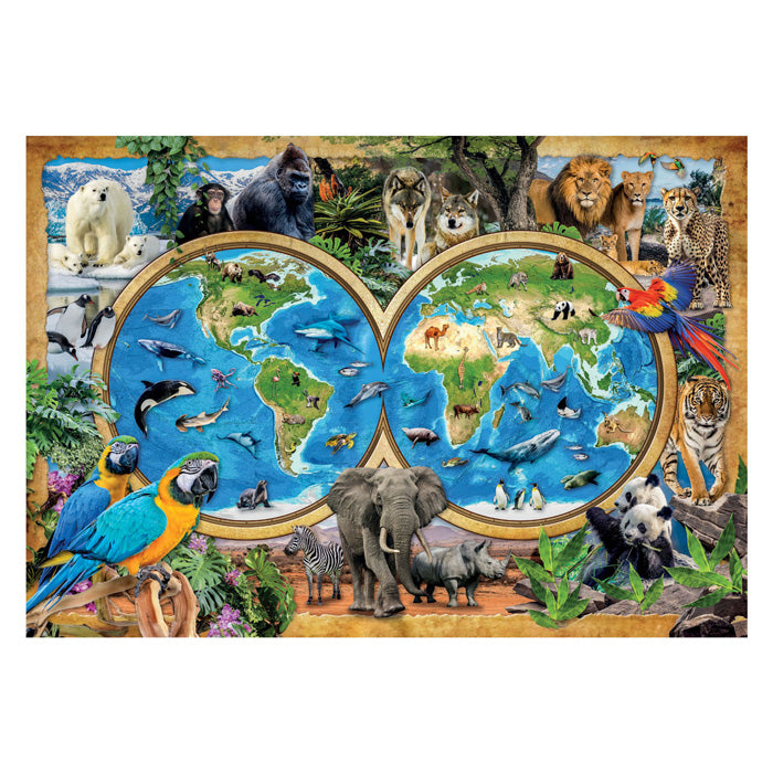 Clementoni legpuzzel super color the wonderful animal world, 300st.