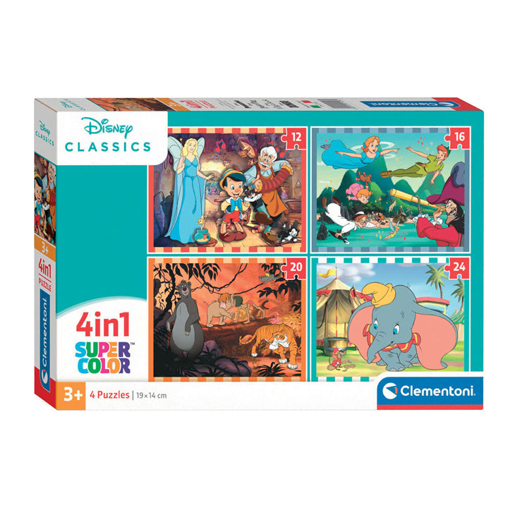 Clementoni legpuzzel 4in1 disney animals