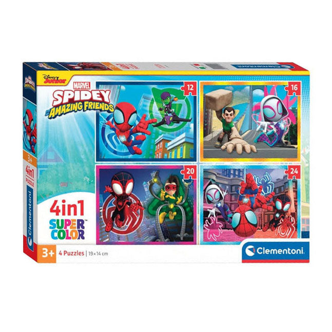 Clementoni Legpuzzel 4in1 Spidey and His Amazing Friends